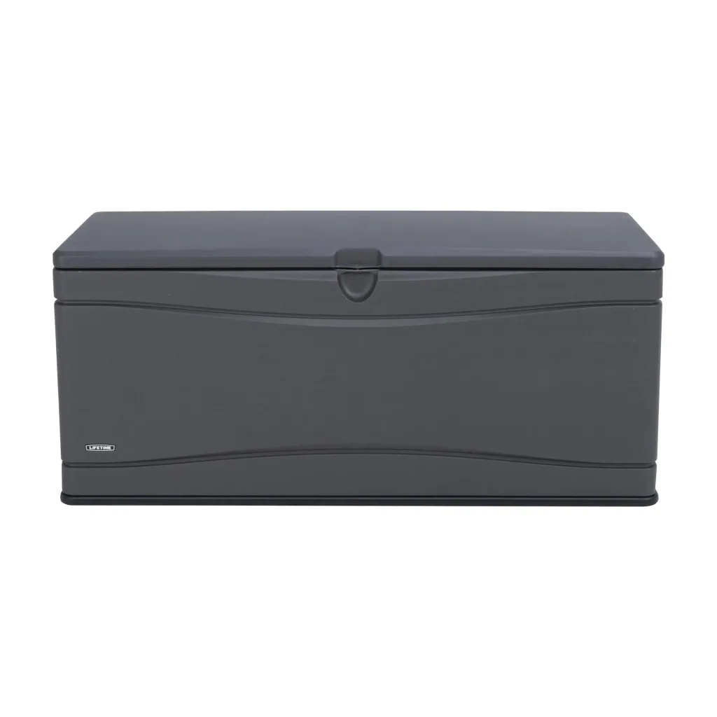 Lifetime Kissenbox 495 L Grau 152.5×61×67 cm – wetterfeste Auflagenbox aus HDPE