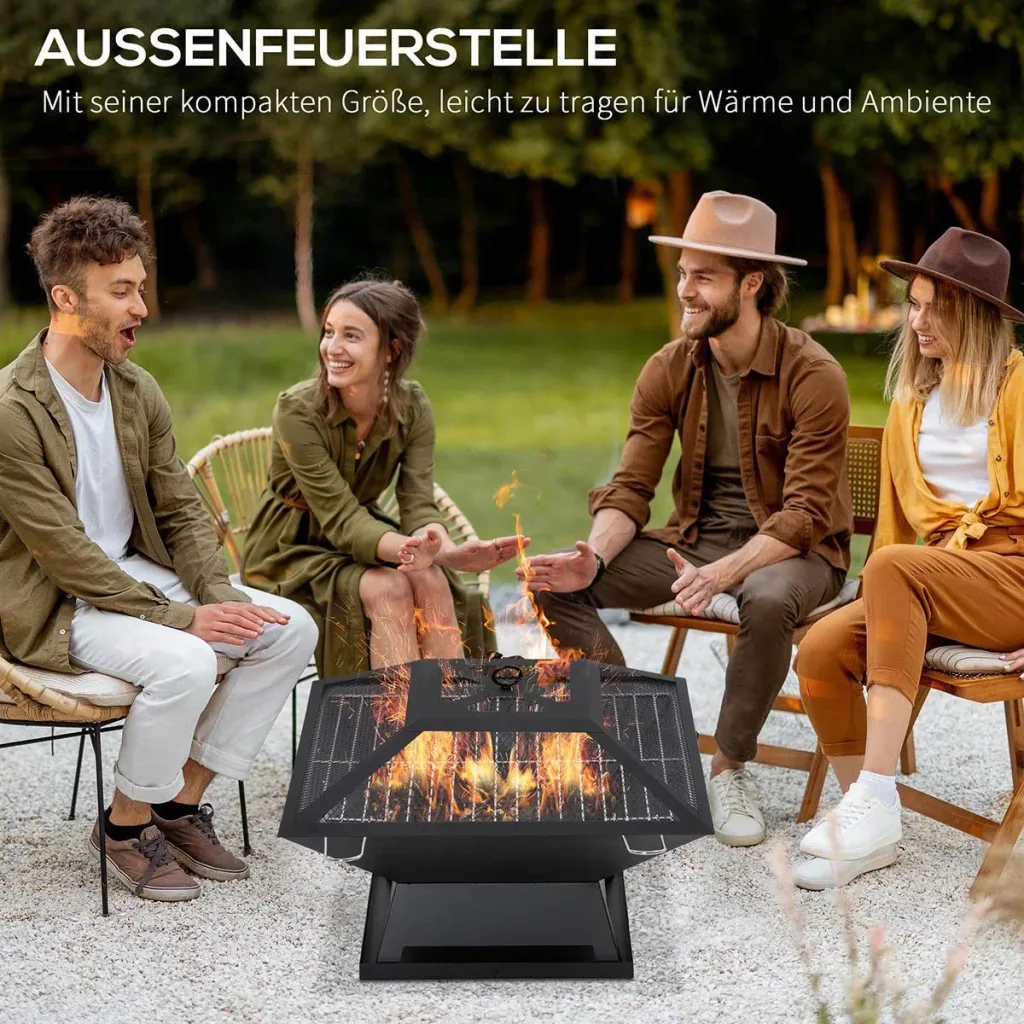 Gartentisch für 6 Personen Aluminium schwarz 140cm x 90 cm x 74 cm