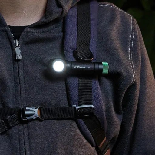 DISCOVERY Akku 2in1 Stirnleuchte und Taschenlampe mit Magnetbefestigung und 600 Lumen, IPX4