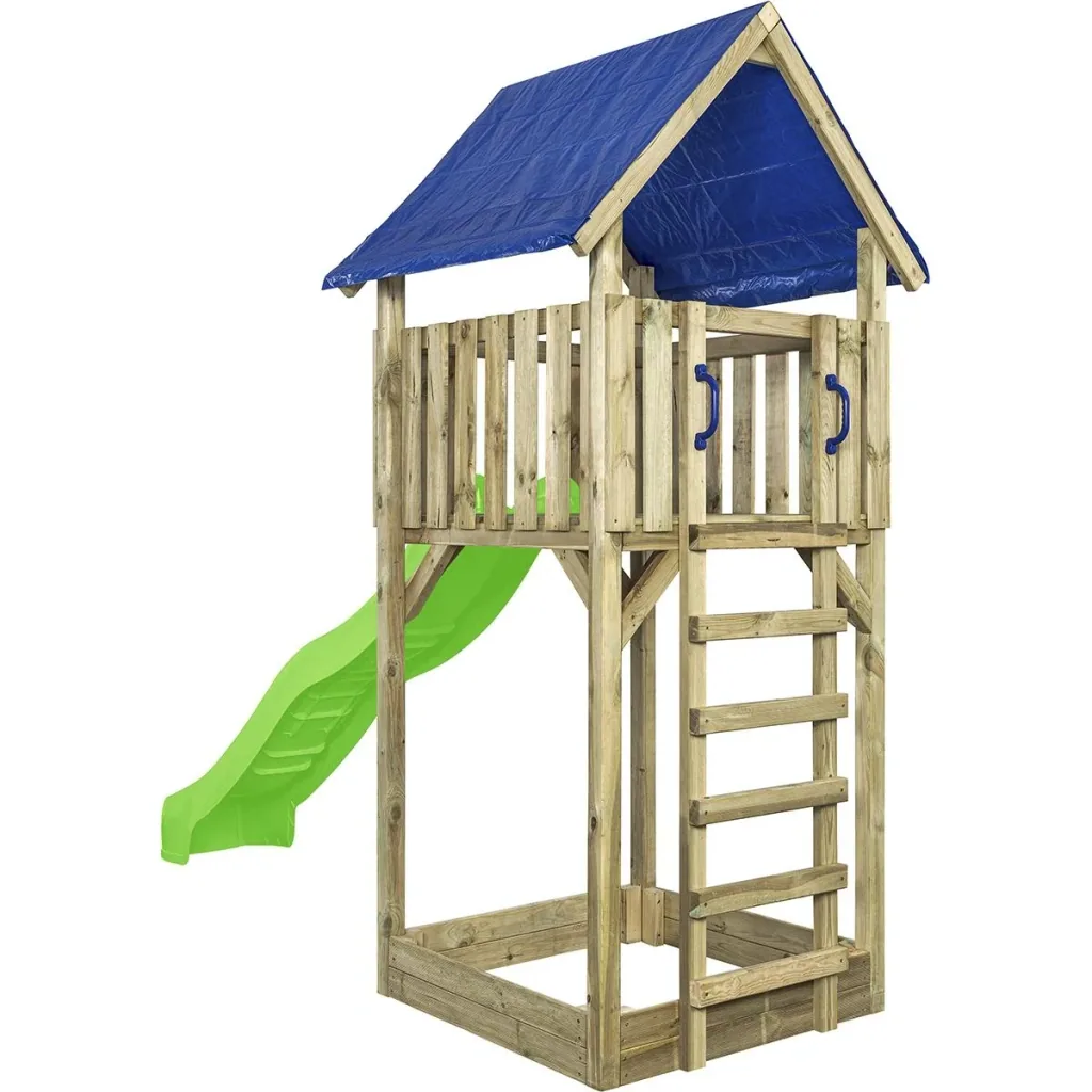 Spielturm Lisa mit Rutsche apfelgrün