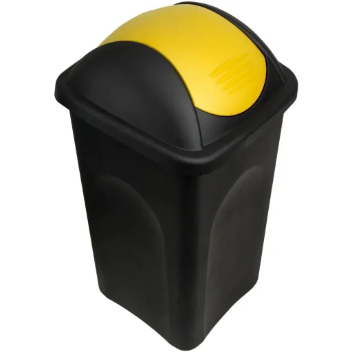 Abfallbehälter schwarz/gelb 60 Liter