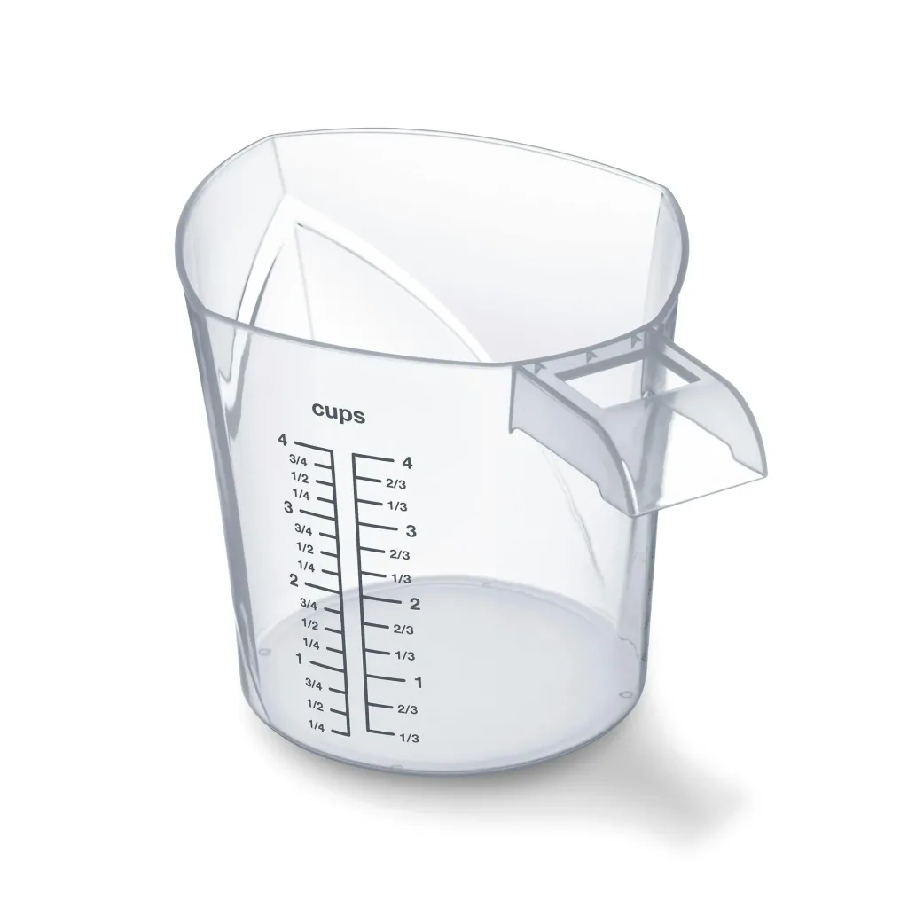 Digital Messbecher-Waage „Mia“, bis 3 kg, Weiß, abnehmbarer Messbecher
