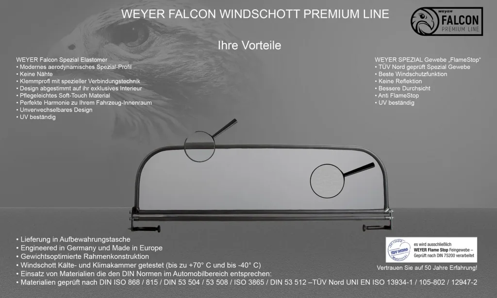 Cabrio Windschott - Premium-Line Mazda MX 5 Typ NC