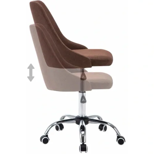 Esszimmerstühle 2 Stück Stoff braun