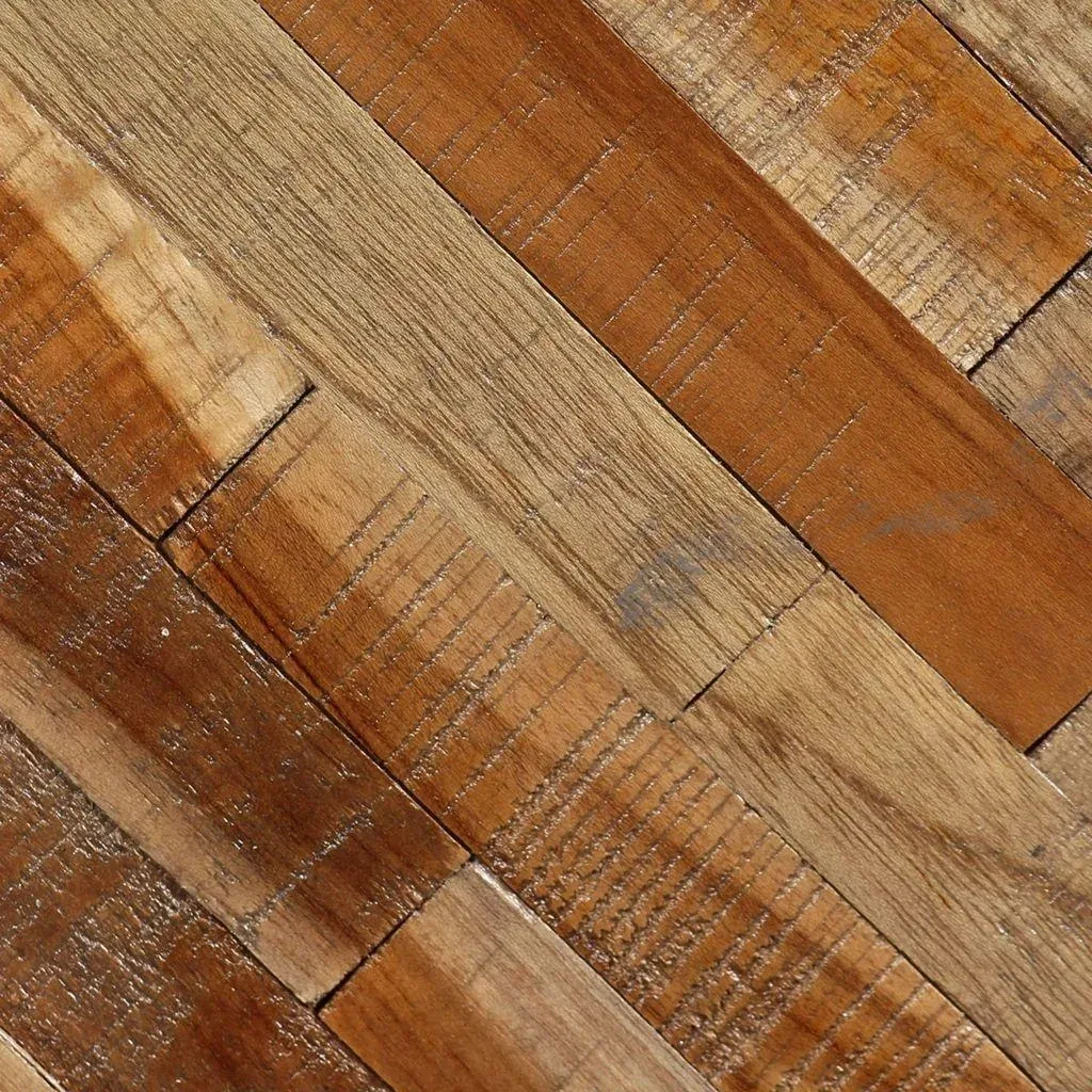 Couchtisch rund massiv recyceltes Teakholz