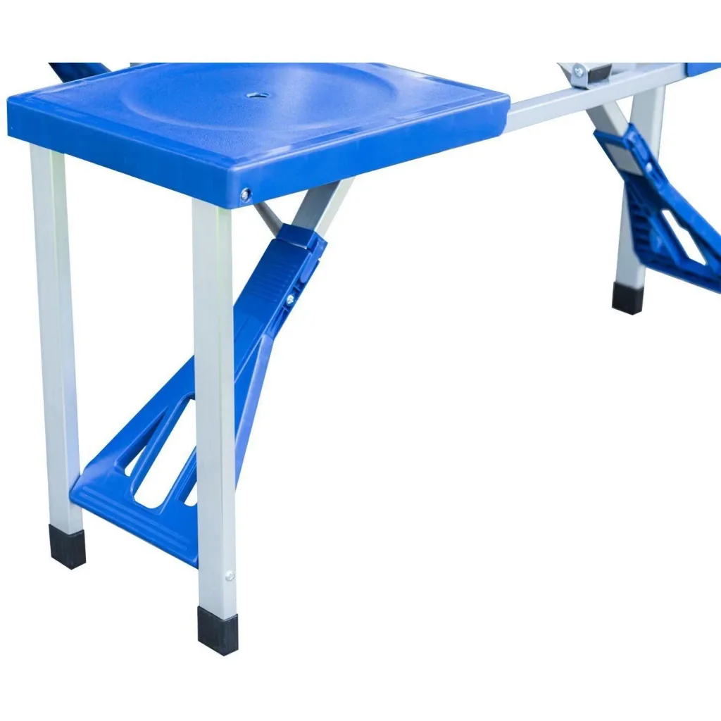 Alu Campingtisch Picknick 4-Sitzer klappbar Blau