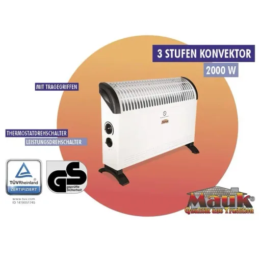 Konvektor - Elektroheizkörper mit 3 Heizstufen