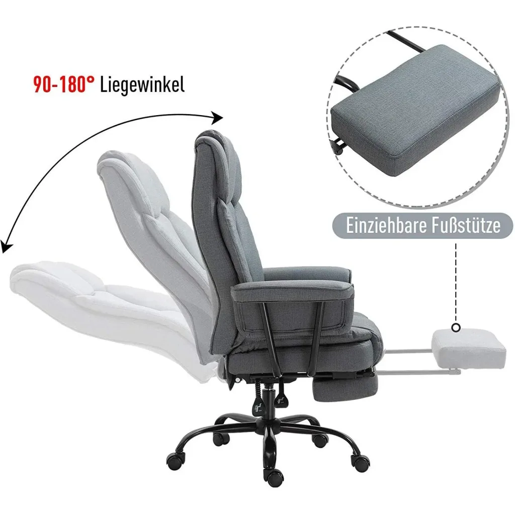Bürostuhl mit Fußstütze