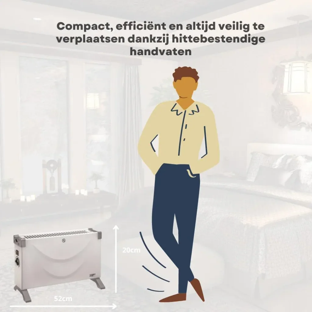 Heizung - TC-2000 - Konvektor mit einstellbarem 3-Positionen-Thermostat - 2000W