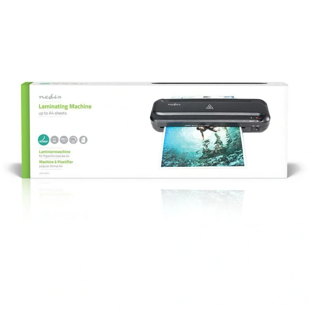 Nedis Thermolaminiergerät - 230 mm/min - Abschaltautomatik - Netzstrom - Schwarz