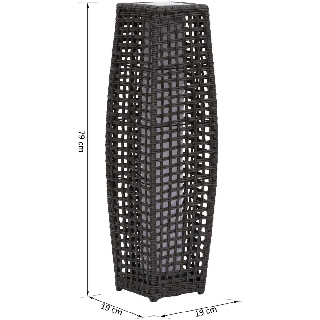 Rattan-Stehlampe mit Lichtsensor