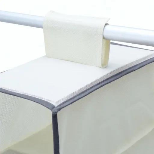 2x Garderobenbügel mit 6 Fächern in beige/anthrazit
