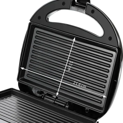 Kontaktgrill - Panini-Grill - Schwarz/Silber 750W