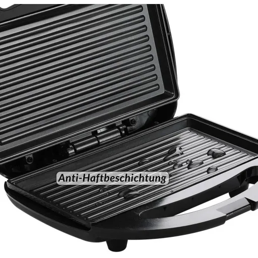 Kontaktgrill - Panini-Grill - Schwarz/Silber 750W