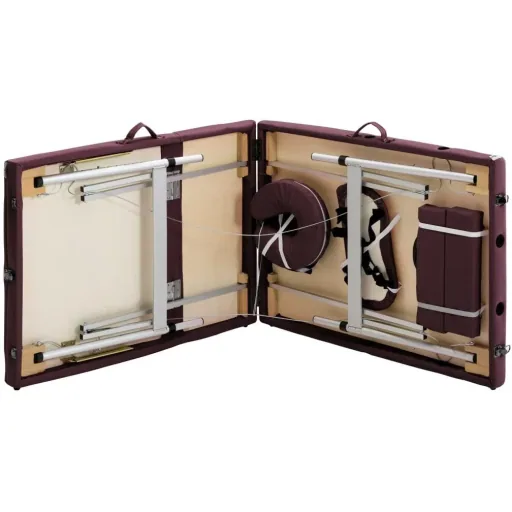 Klappbarer Massagetisch 3 Zonen Aluminium lila