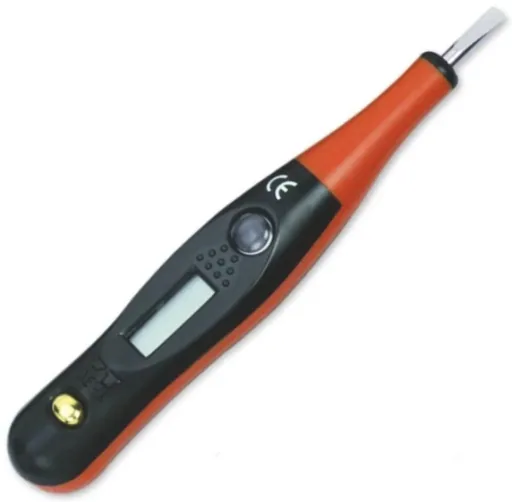 Spannungsprüfer, 1-polig mit LCD-Anzeige, 12-220 V AC/ 12-36 V DC
