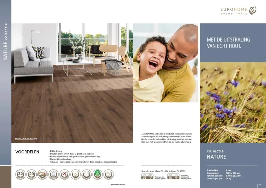 Nature Laminatboden Colorado Oak 8 mm 2,22 m²