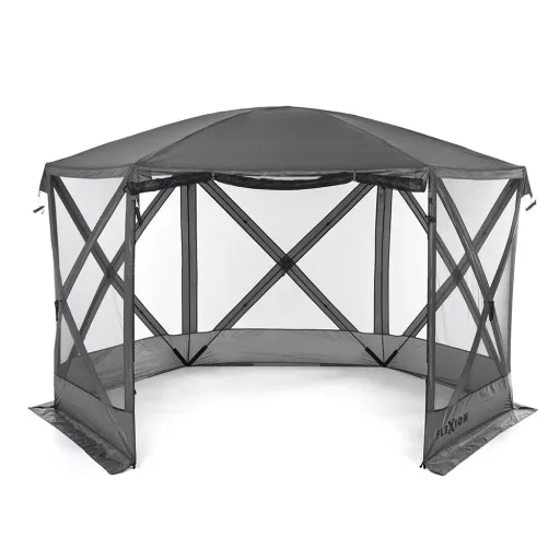 Camping Pavillon Flexion 6-Seiten grau