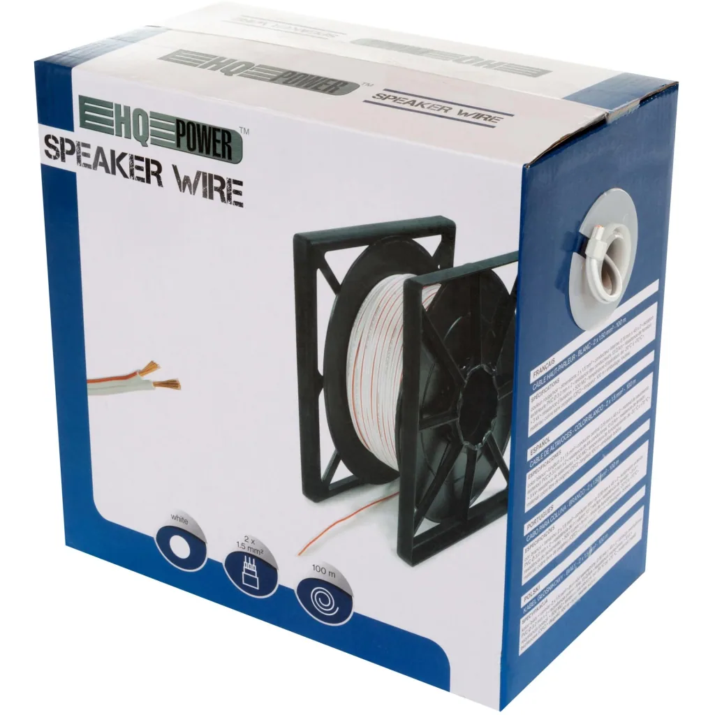 lautsprecherkabel - weiß - 2 x 1.5 mm² - 100 m