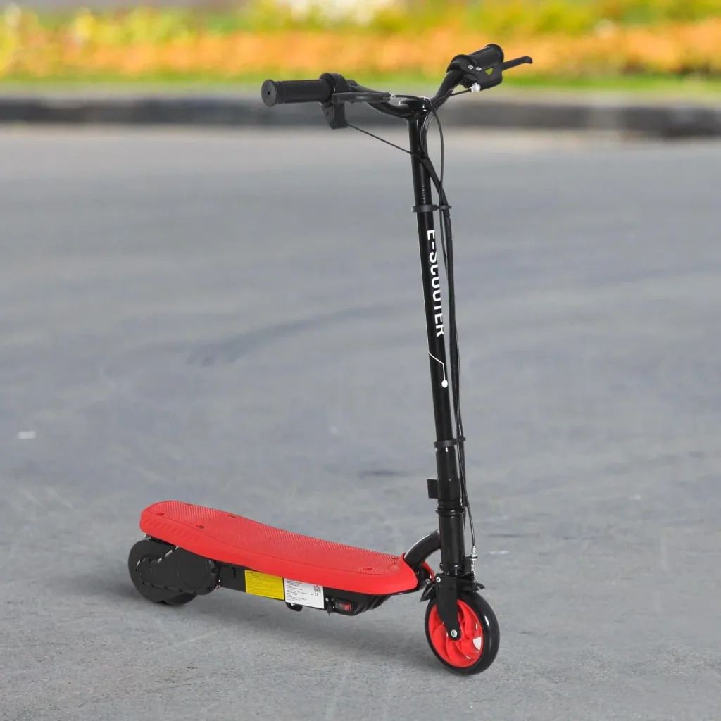 E-Scooter Tretroller Kinderroller Kinder Roller Metall Rot