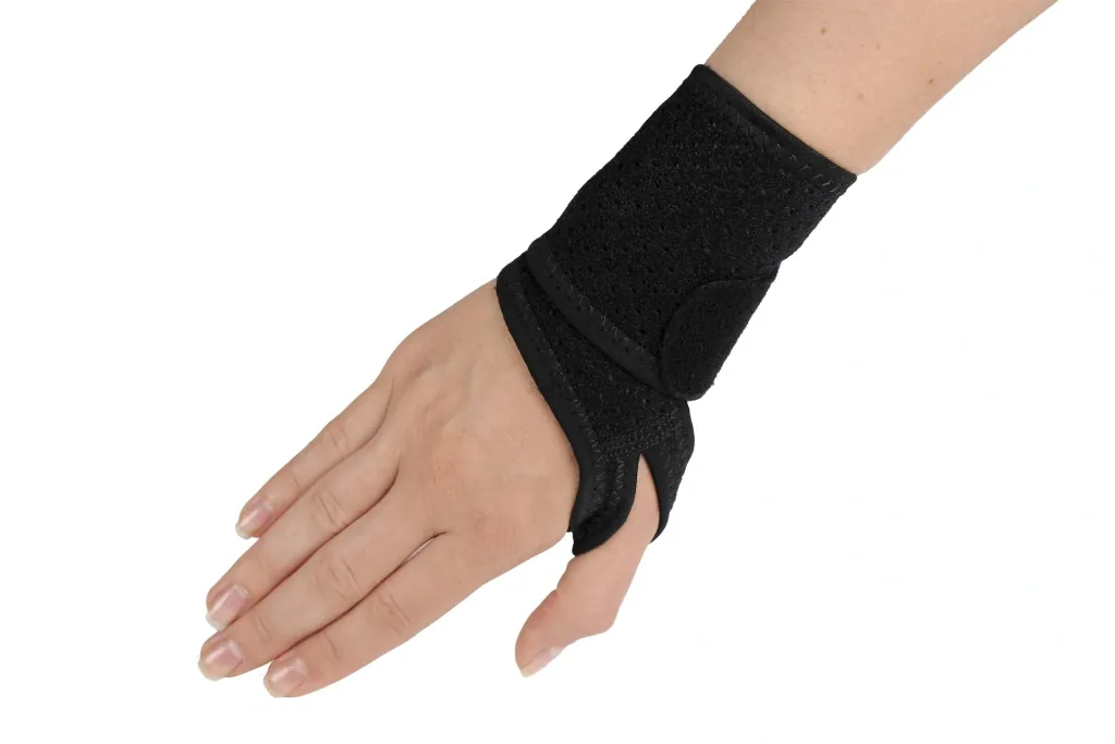 Aktiv-Handgelenkbandage mit Klettverschluss „Flexitek“, Universalgröße, Schwarz
