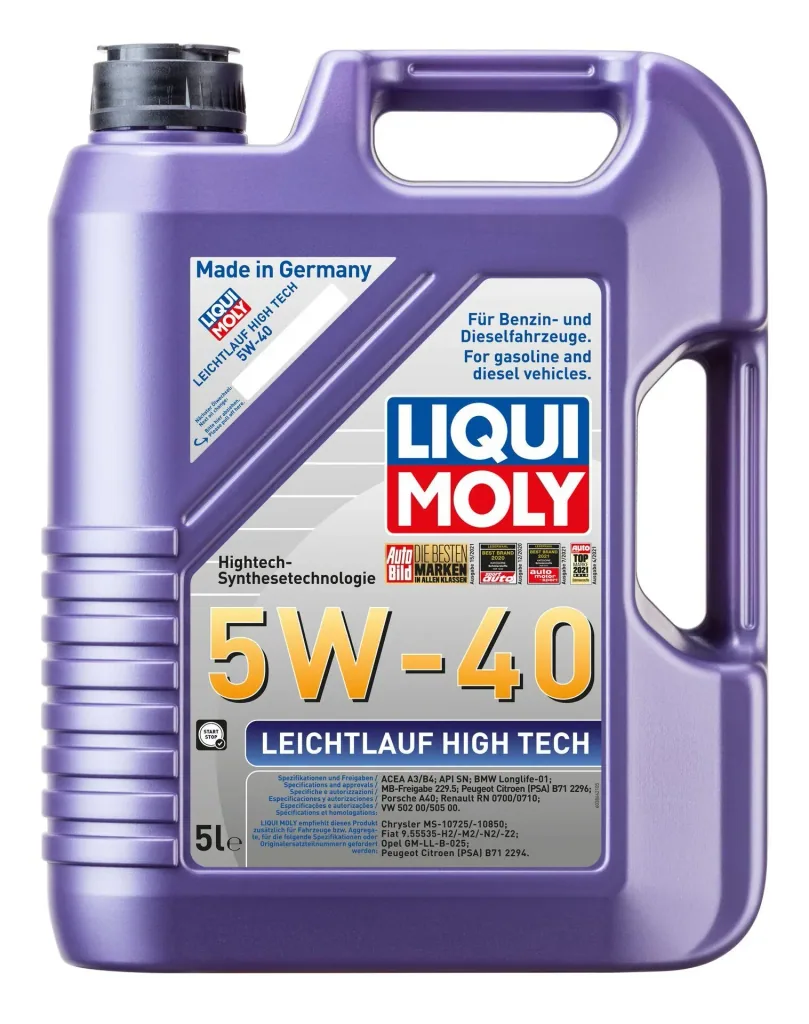 Leichtlauf-Motorenöl High Tech 5W-40, 5 Liter