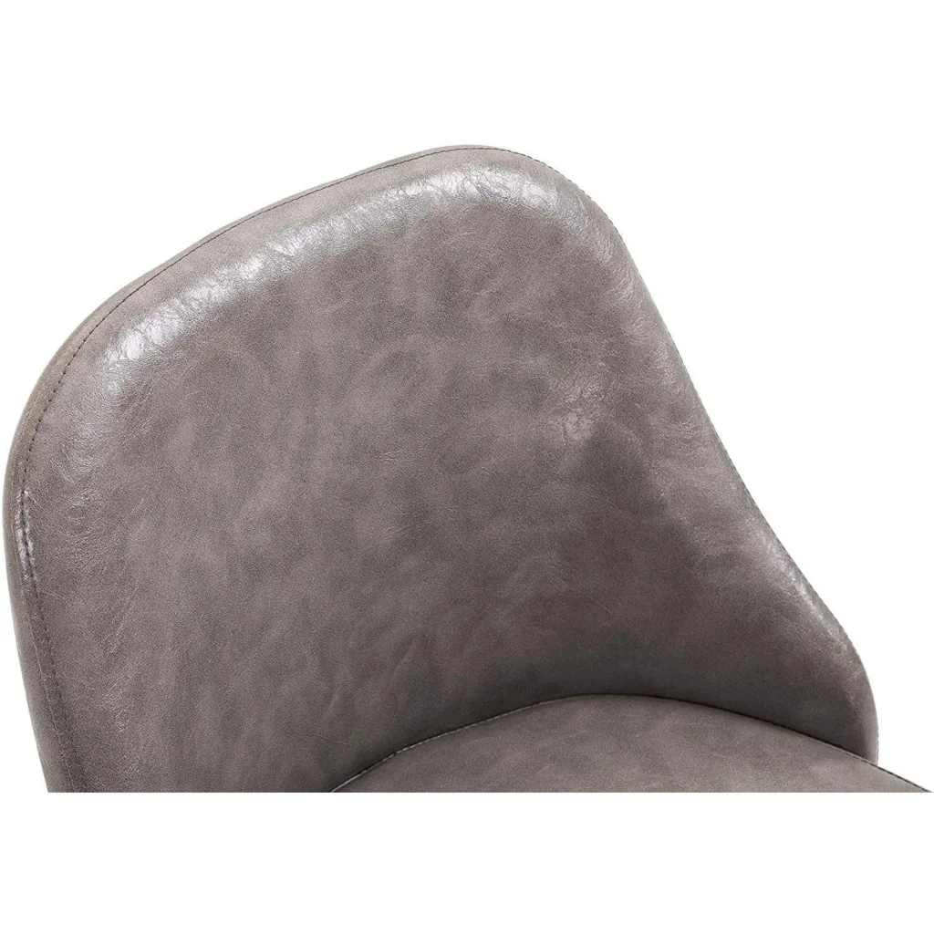 2er-Set Relaxsessel Loungesessel Polstersessel Cocktailsessel Stuhl PU + Metall + Buchenholz Grau 49 x 47,5 x 76 cm