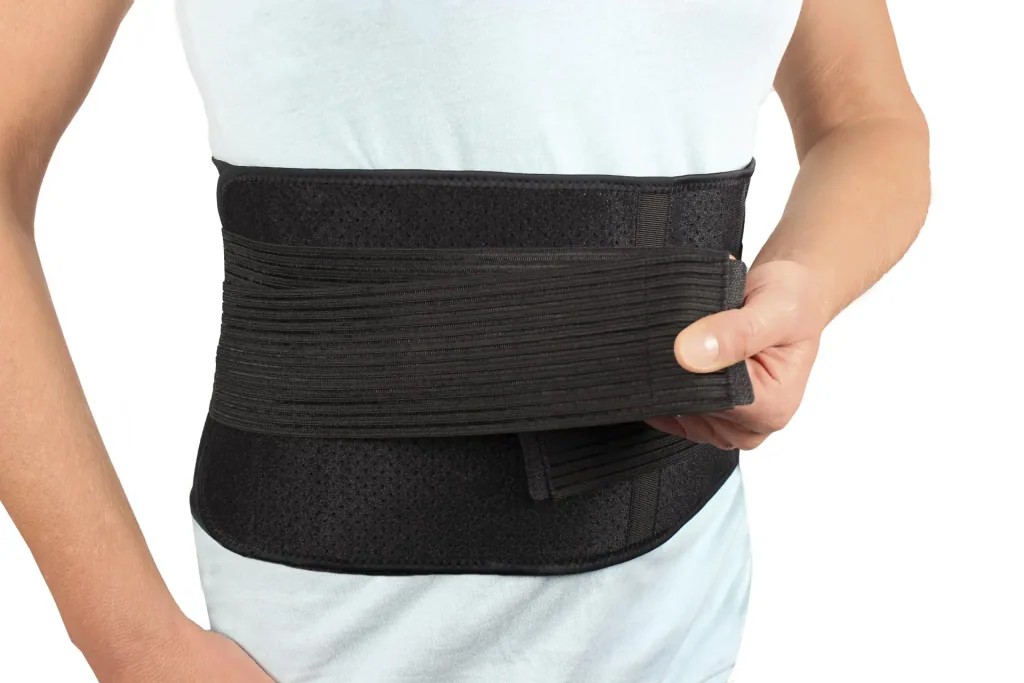 Aktiv-Rückenbandage mit Klettverschluss „Flexitek“, Rückenstützgürtel, Universalgröße, Schwarz