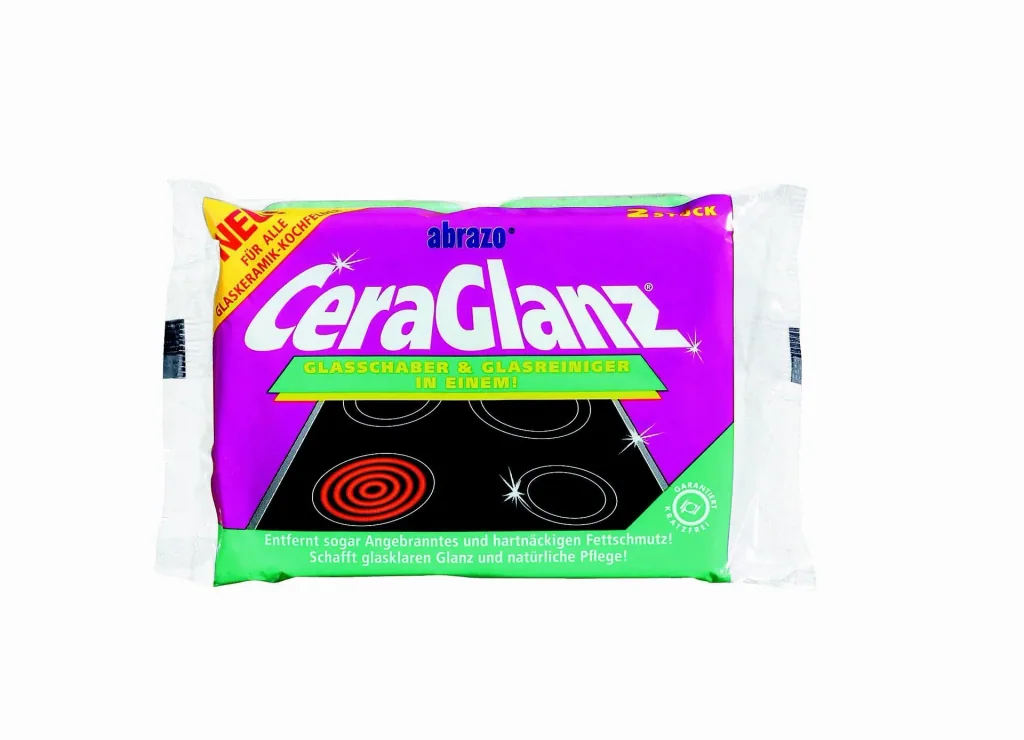 CeraGlanz Glaskeramik-/ Kochfeldreiniger, 2er Pack - 2 in 1
