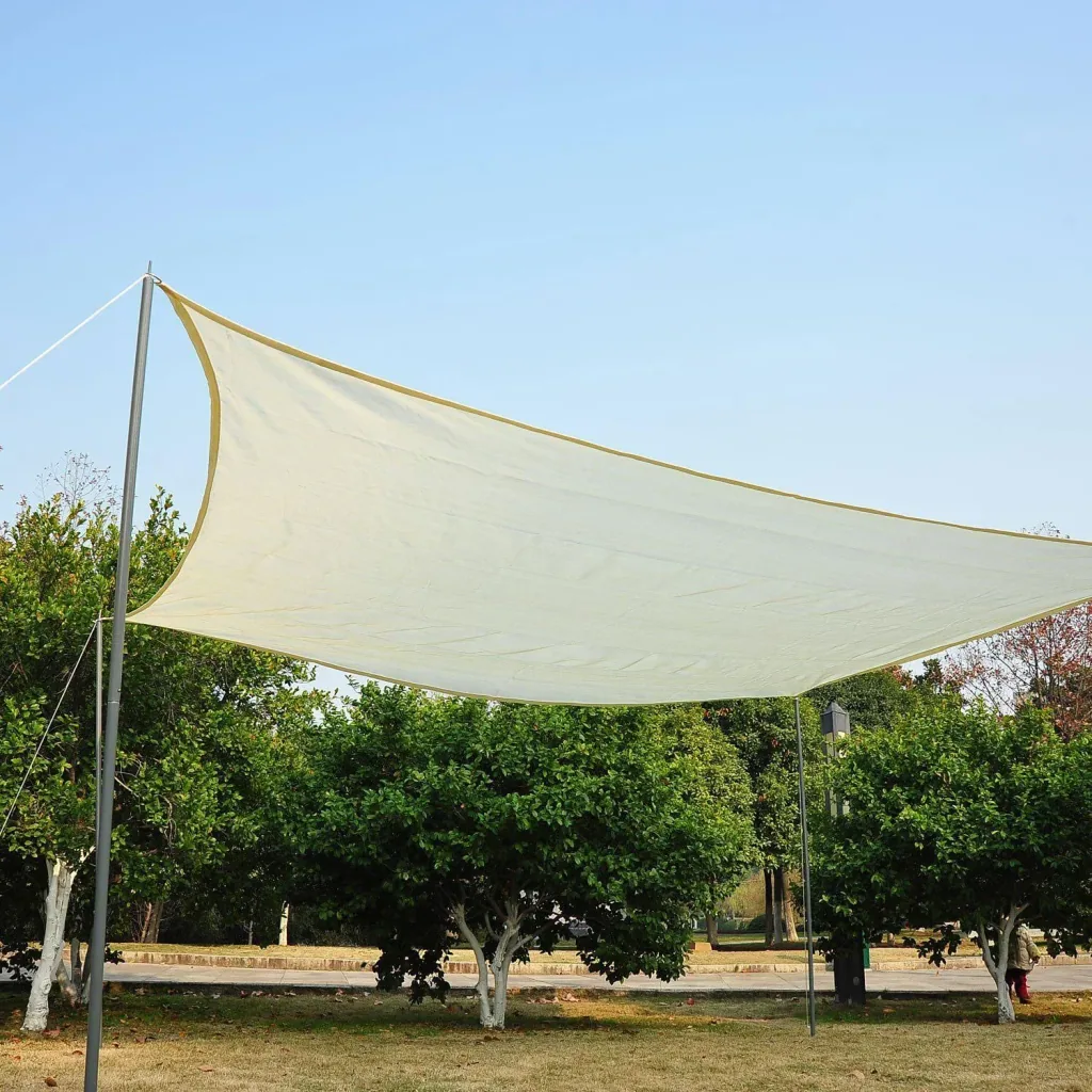 Sonnensegel Sonnendach Rechteck 3x4m HDPE creme