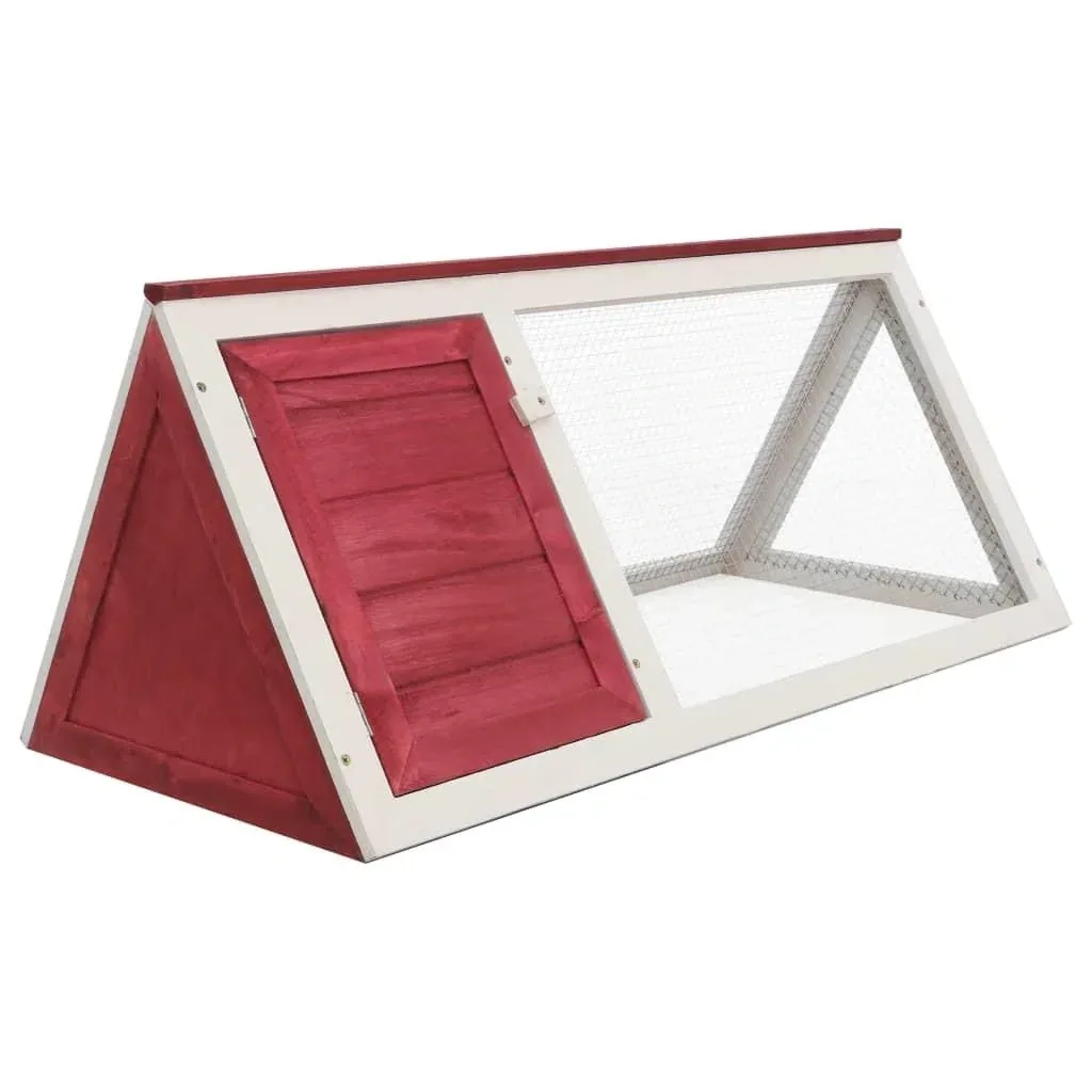 Kaninchenstall Holz rot