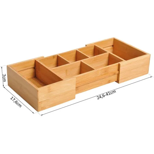 Ausziehbarer Organizer mit 5 bis 7 Fächer