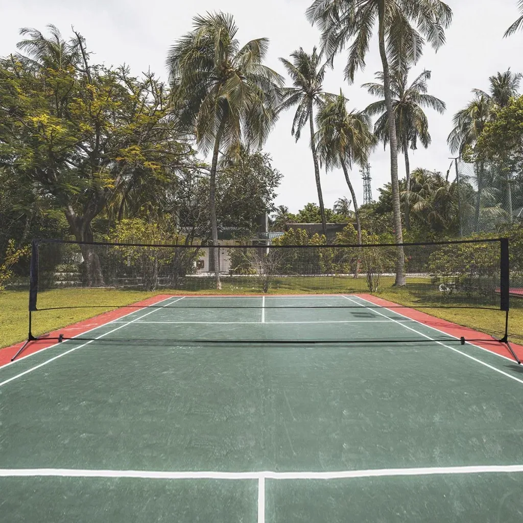 Badmintonnetz höhenverstellbar schwarz