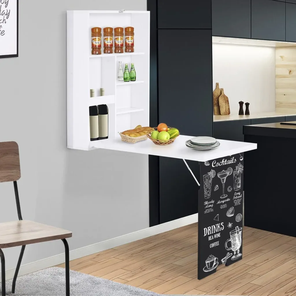 Klappschreibtisch mit Tafel weiß/schwarz