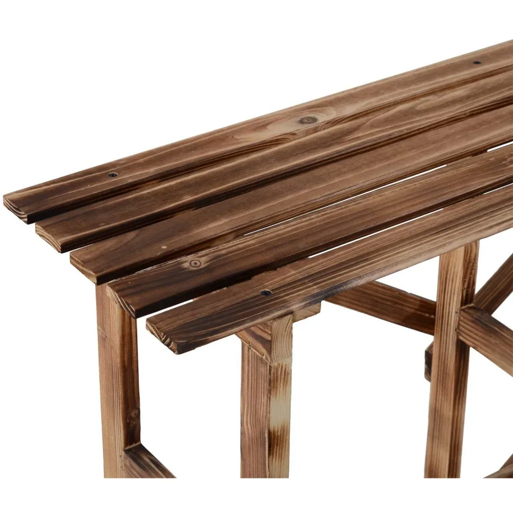 Pflanzentreppe Blumenregal Tannenholz 3 Stufen L100 x W80 x H80cm