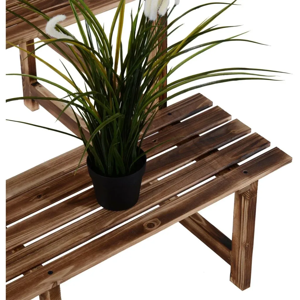 Pflanzentreppe Blumenregal Tannenholz 3 Stufen L100 x W80 x H80cm