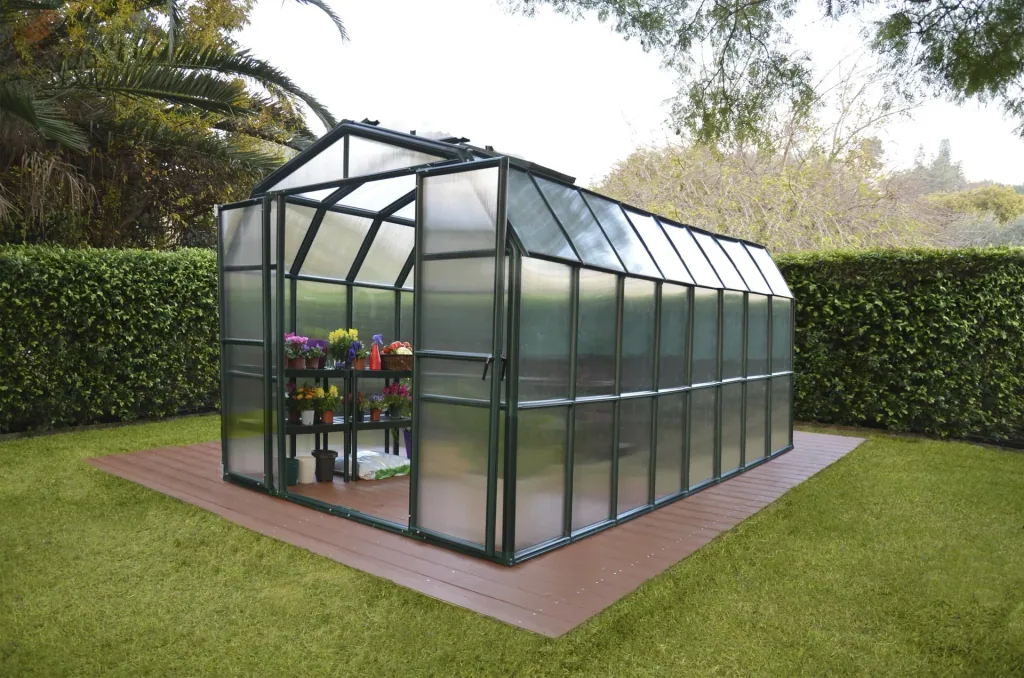Kunststoff Gewächshaus Grand Gardener 48 mit Fundament, 267 x 514 x 238 cm