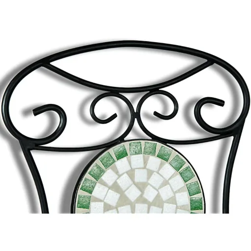 Mosaikstuhl FLORA 2er Set mit Metallgestell