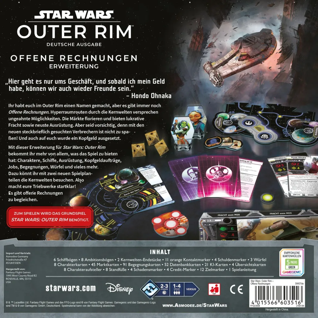 Gesellschaftsspiel Star Wars: Outer Rim Offene Rechnungen