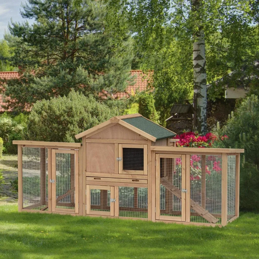 Freilaufgehege Hühnerstall Holz