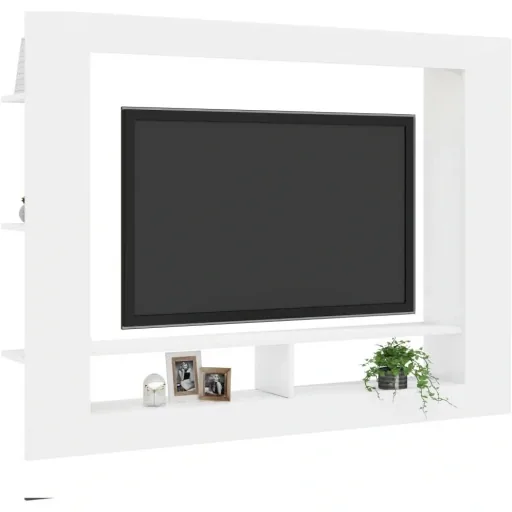 TV-Schrank 152x22x113 cm Spanplatte weiß