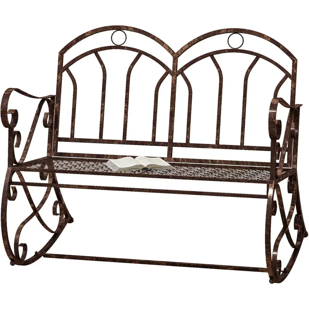 Gartenbank Schaukelbank Parkbank Sitzbank Bank 2-Sitzer Metall 104 x 75 x 95,5 cm