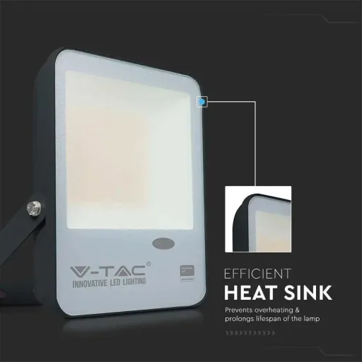 VT-37S LED-Scheinwerfer mit Tag/Nacht-Sensor - 30 W - 3000 Lm - 6400K - schwarz