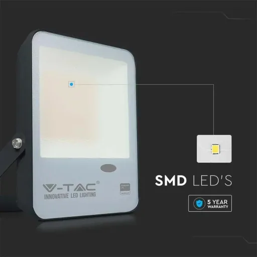 VT-37S LED-Scheinwerfer mit Tag/Nacht-Sensor - 30 W - 3000 Lm - 6400K - schwarz
