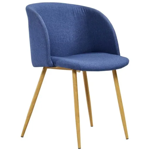 Esszimmerstühle 2-Sitzer Stoff blau