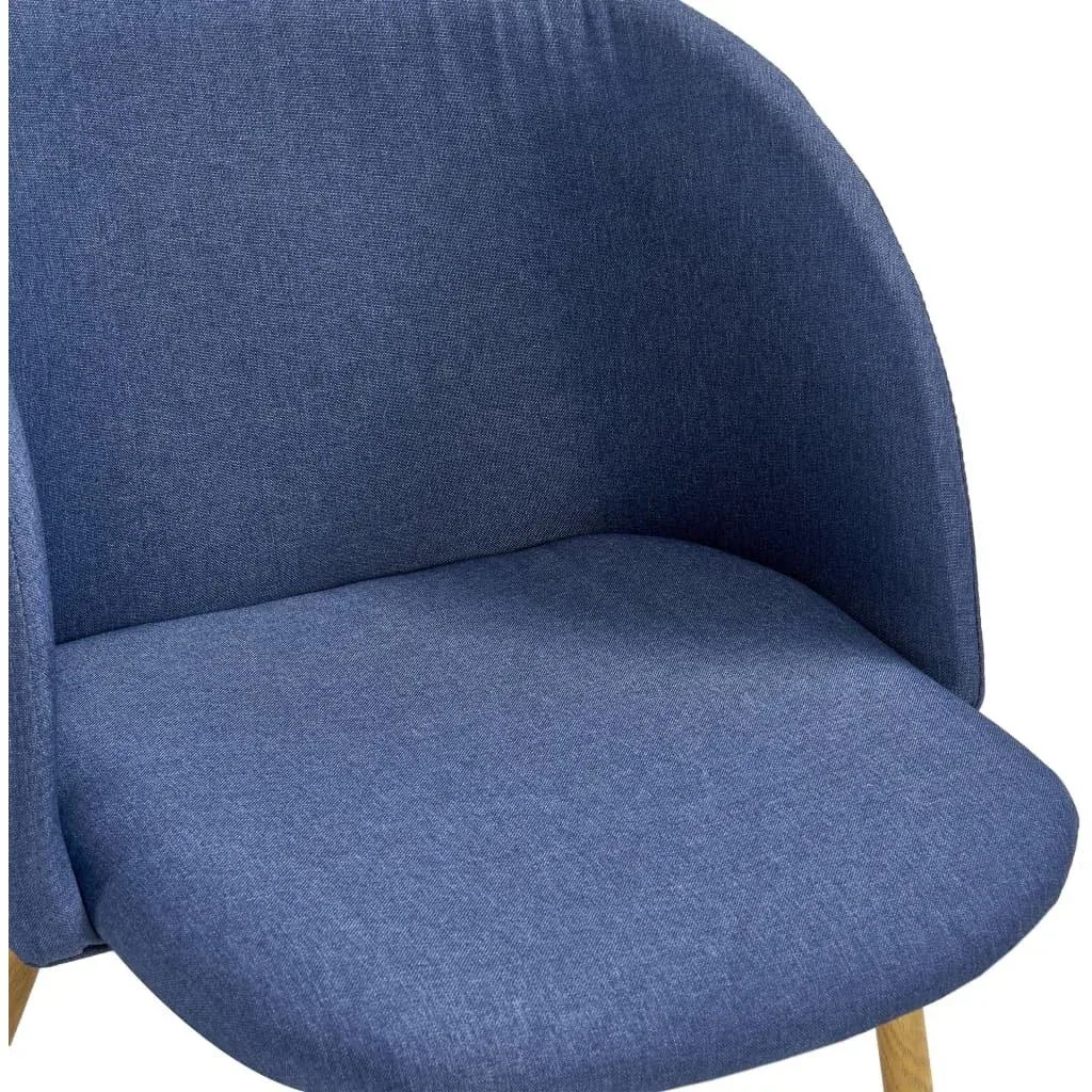 Esszimmerstühle 2-Sitzer Stoff blau