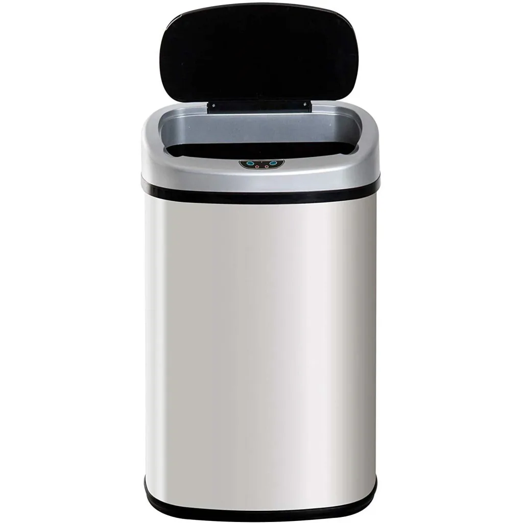Mülleimer Automatik mit Infrarotsensor 58L Silber