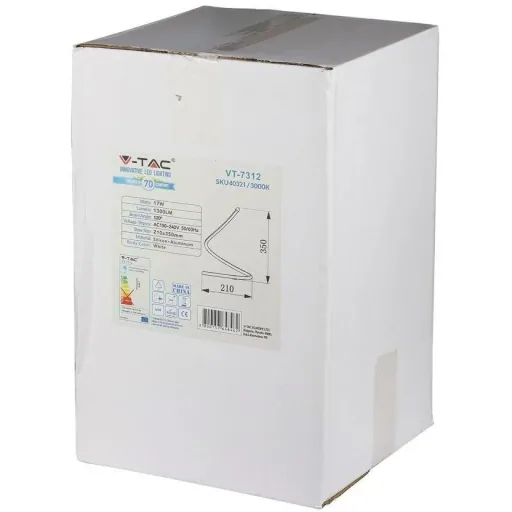 VT-7312 LED-Design-Tischleuchte - 17W - 1300 Lumen - 3000K - Weiß