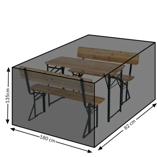 Bezug für Biertischgarnitur mit Rückenlehne 180x135x82cm