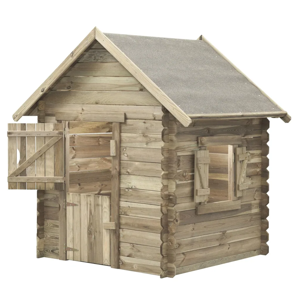 Spielhaus Louise Holz Satteldach 160 cm x 120 cm x 120 cm